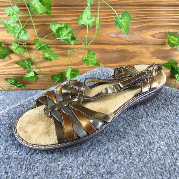 Clarks Women's Bendables Strappy Bronze Leather‎ Sz 6 Medium Gently Used 2025 - Picture 1 of 6